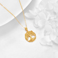 wholesale Yellow Gold 14K Tree of Life Pendant Necklace for Women - Family Jewelry-0-3