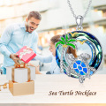 wholesale Sterling Silver Crystal Turtle Necklace for Women-0-2