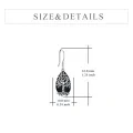 wholesale 925 Sterling Silver Tree of Life Black Onyx Drop Earrings-0-1