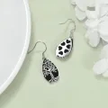 wholesale 925 Sterling Silver Tree of Life Black Onyx Drop Earrings-0-4