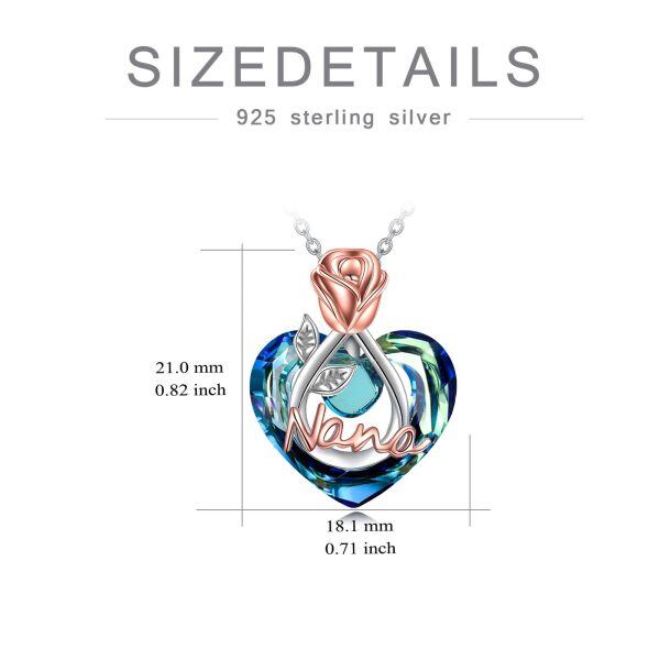 Sterling Silver Crystal "Nana" Pendant Necklaces-1