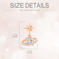 wholesale Rose Gold 925 Sterling Silver Moissanite Star Planet Stud Earrings for Women Gift Set-0-1