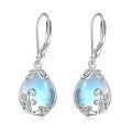 wholesale 925 Sterling Silver Blue Opalite Drop Earring Leverbacks for Women-0-0