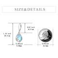 wholesale 925 Sterling Silver Blue Opalite Drop Earring Leverbacks for Women-0-1