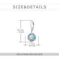 wholesale Sterling Silver Gemstone Leverback Dangle Drop Filigree Earrings for Women-0-1