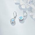 wholesale Sterling Silver Gemstone Leverback Dangle Drop Filigree Earrings for Women-0-5