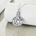 wholesale Sterling Silver Urn Necklace for Ashes Women s Cremation Keepsake Jewelry - Two Tone-0-4