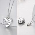 wholesale 925 Sterling Silver Angel Wing Heart Shape Memorial Jewelry Urn Pendant Necklace with Funnel and Fill Tool-0-3