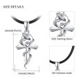 wholesale 925 Sterling Silver Cross with Serpent and Ankh Pendant Leather Chain Necklace for Men-0-1