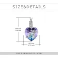wholesale 925 Sterling Silver Pet Memorial Keepsake Pendant with Crystal and Dog Design for Ashes Storage-0-1