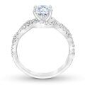 wholesale 925 Sterling Silver Platinum-Plated Halo Engagement & Wedding Band Set with Round Cut Moissanites (1 ct tw)-0-2