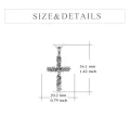 wholesale 925 Sterling Silver Cross Necklace with Vine Design - Unisex  for Her Him Mother's Day Present-0-1