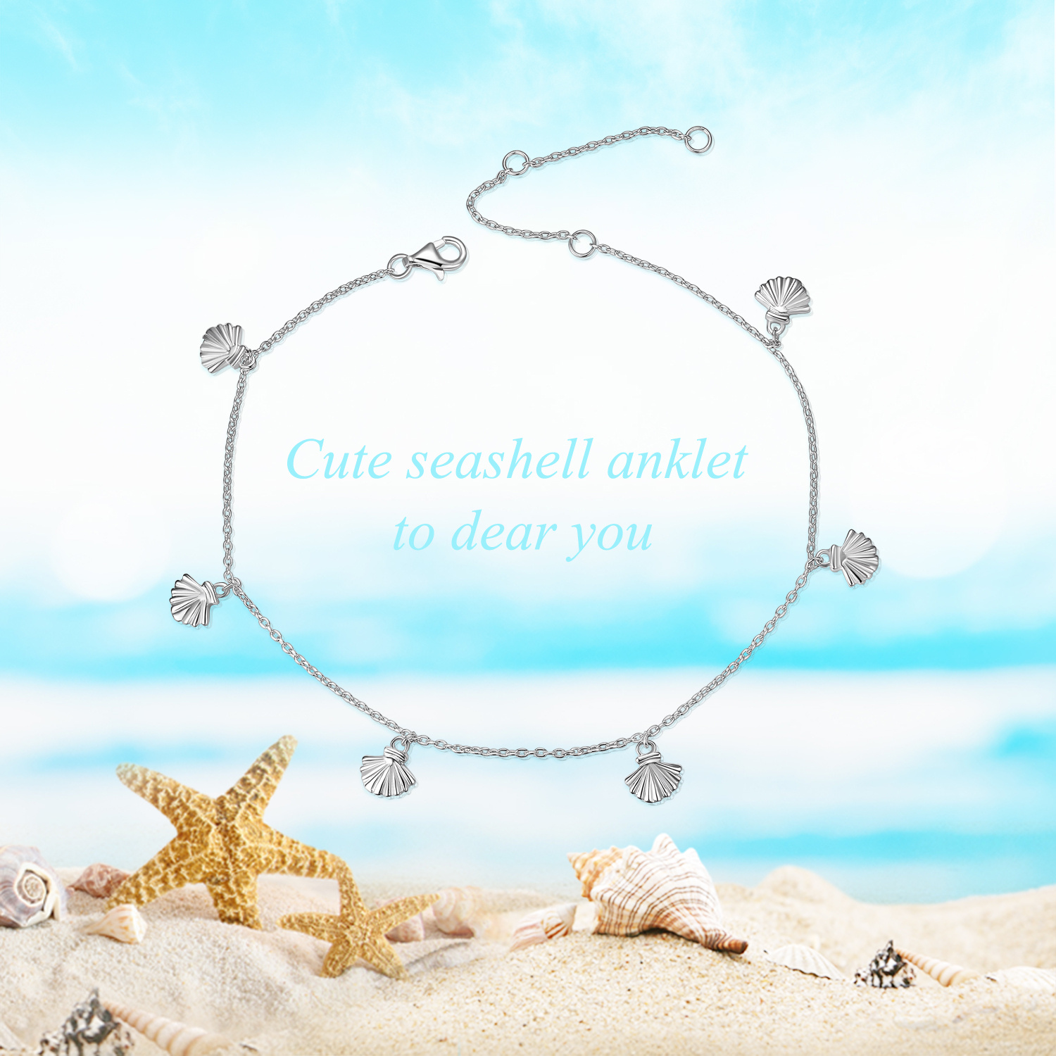 10 Inch Italian 925 Sterling Silver Two-Tone Shimmery Anklet - Spring Ring Closure, Gold Over Silver