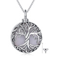 wholesale 925 Sterling Silver Grey Agate Tree of Life Urn Pendant Keepsake s for Ashes Memorial-0-0