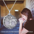 wholesale 925 Sterling Silver Grey Agate Tree of Life Urn Pendant Keepsake s for Ashes Memorial-0-2