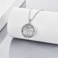 wholesale 925 Sterling Silver Grey Agate Tree of Life Urn Pendant Keepsake s for Ashes Memorial-0-3