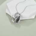 wholesale 925 Sterling Silver Heart Angel & Horse Pendant Necklace for Women Gifts-0-10