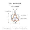 wholesale 925 Sterling Silver Opal Triquetra Heart Pendant Necklace for Women Irish s-0-1