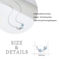wholesale 925 Sterling Silver Blue Enamel Butterfly & Hearts Pendant Necklace for Women Girls Holiday s-0-1