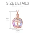 wholesale 925 Sterling Silver Rainbow Crystal Tree of Life Cremation Jewelry Pendant Necklace-0-7