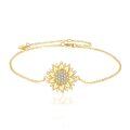 wholesale 14K Gold Diamond Sunflower Bracelet for Women - You Are My Sunshine Gift Idea-0-0