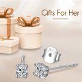 wholesale 925 Sterling Silver Rose Gold Plated Round Cut Cubic Zirconia Stud Earrings-0-4