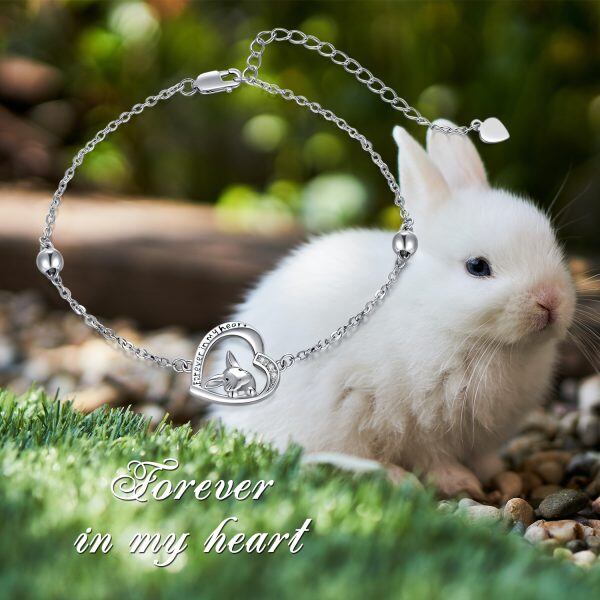 Sterling Silver Bunny Chain Bracelets-2