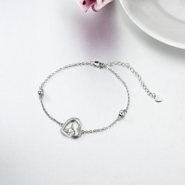 Sterling Silver Bunny Chain Bracelets-4