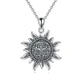 wholesale 925 Sterling Silver Sun Tree of Life Celtic Knot Pendant Necklace s for Women and Men-0-0