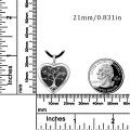 wholesale 925 Sterling Silver Metal Black Onyx Tree of Life Heart Locket Necklace for Women and Teenagers-0-3