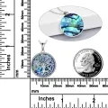 wholesale 925 Sterling Silver Abalone Shell Mother's Day Pendant Necklace for Her 50th Birthday Gifts-0-1