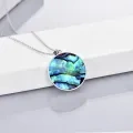 wholesale 925 Sterling Silver Abalone Shell Mother's Day Pendant Necklace for Her 50th Birthday Gifts-0-4