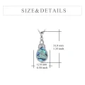 wholesale 925 Sterling Silver Abalone Shell Triquetra Pendant Necklaces for Women Irish Lucky Charm s 45cm Chain Length-0-1
