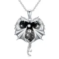 wholesale Sterling Silver Austrian Crystal Dragon Necklace for Women Girls-0-0