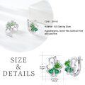 wholesale 925 Sterling Silver Green Crystal Clover Studs  for Women-0-1