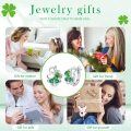 wholesale 925 Sterling Silver Green Crystal Clover Studs  for Women-0-3