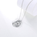 wholesale 925 Sterling Silver Heart Family Pendant Necklaces for Women Gifts for Mom Wife Sister Jewelry Accessories-0-5