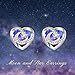 wholesale 925 Sterling Silver Moon & Star Studs with Purple Crystals - Romantic Gifts for Her-0-16