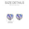 wholesale 925 Sterling Silver Moon & Star Studs with Purple Crystals - Romantic Gifts for Her-0-21