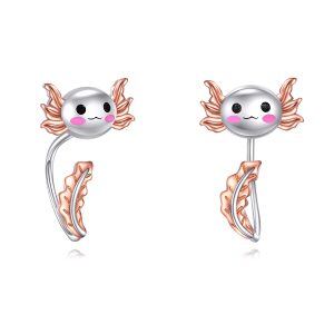 Sterling Silver Axolotl Jacket Earrings-0