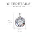 wholesale 925 Sterling Silver Tree of Life Pendant with Rainbow Crystals and Mushrooms - Mother's Day s for Women-0-1