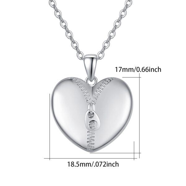 Sterling Silver Heart Shaped Locket Necklace-1