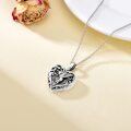 wholesale 925 Sterling Silver Heart Hummingbird Photo Locket Pendant with Chain and Gift Box - Personalized Engraving Available-0-5