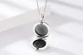 wholesale 925 Sterling Silver Compass Design Memorial Photo Lockets Necklaces for Women Mother's Day Gifts-0-1