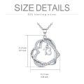 wholesale 925 Sterling Silver Heart-Shaped Love You Forever 15th Anniversary Pendant Necklace for Women-0-7