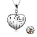 wholesale 925 Sterling Silver Heart Locket Necklace for Daughter - Personalized Photo Pendant Gift from Parents-0-0