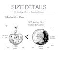 wholesale 925 Sterling Silver Heart Locket Necklace for Daughter - Personalized Photo Pendant Gift from Parents-0-1