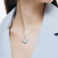 wholesale 925 Sterling Silver Heart Locket Necklace for Daughter - Personalized Photo Pendant Gift from Parents-0-3