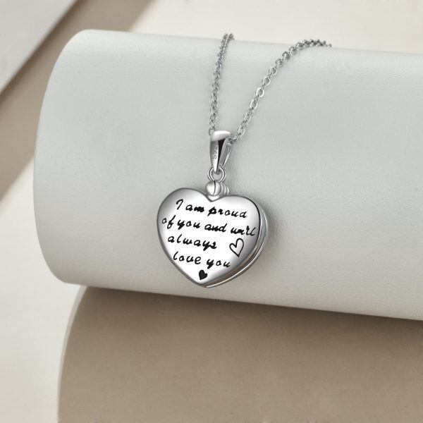 Sterling Silver Dad Daughter Locket Necklace-4