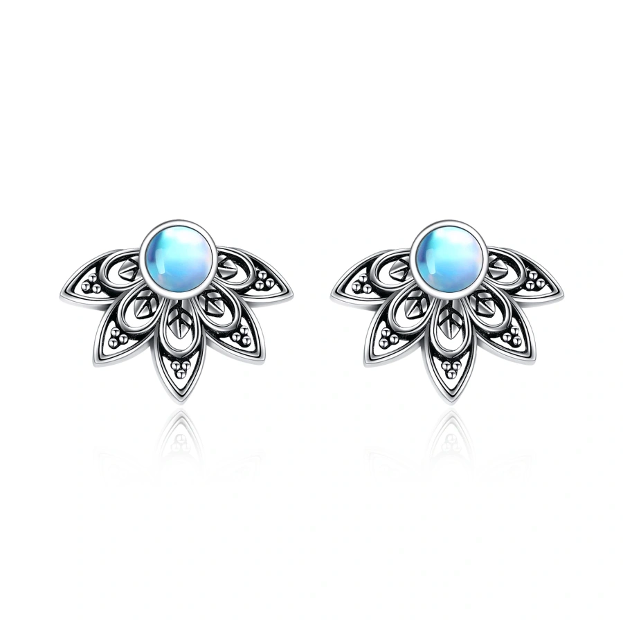 wholesale Sterling Silver Stone Earrings for Women Stud Dangle Drop Chain Jewelry Gifts - Oxidized/Oxidised- Oxidized/Oxidised